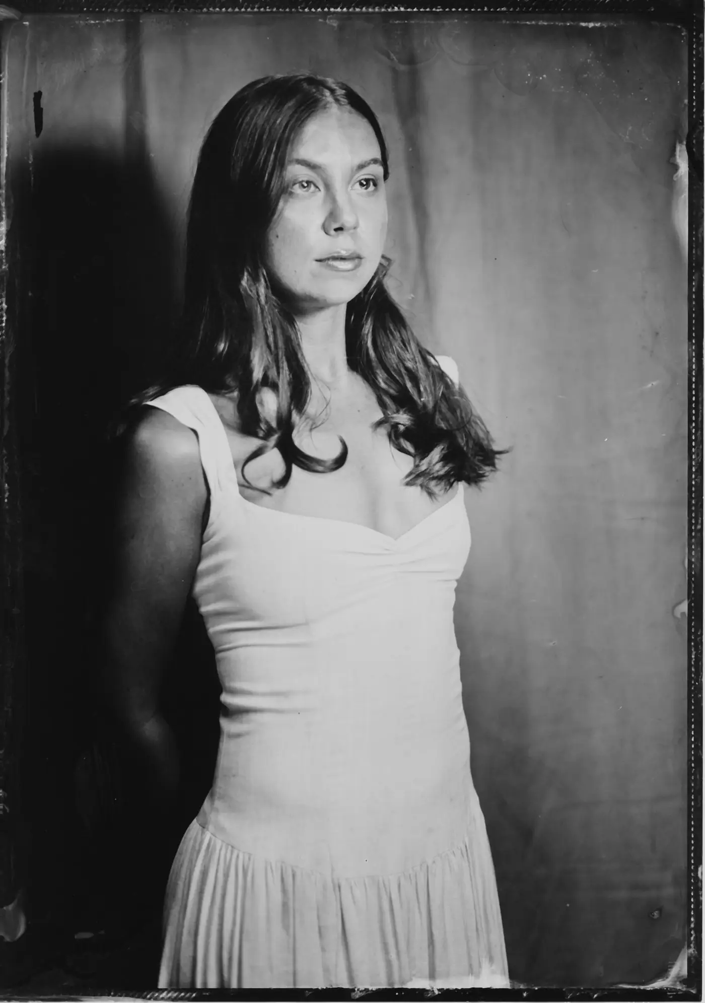 Wet plate collodion tintype portrait made in Los Angeles, plate 12