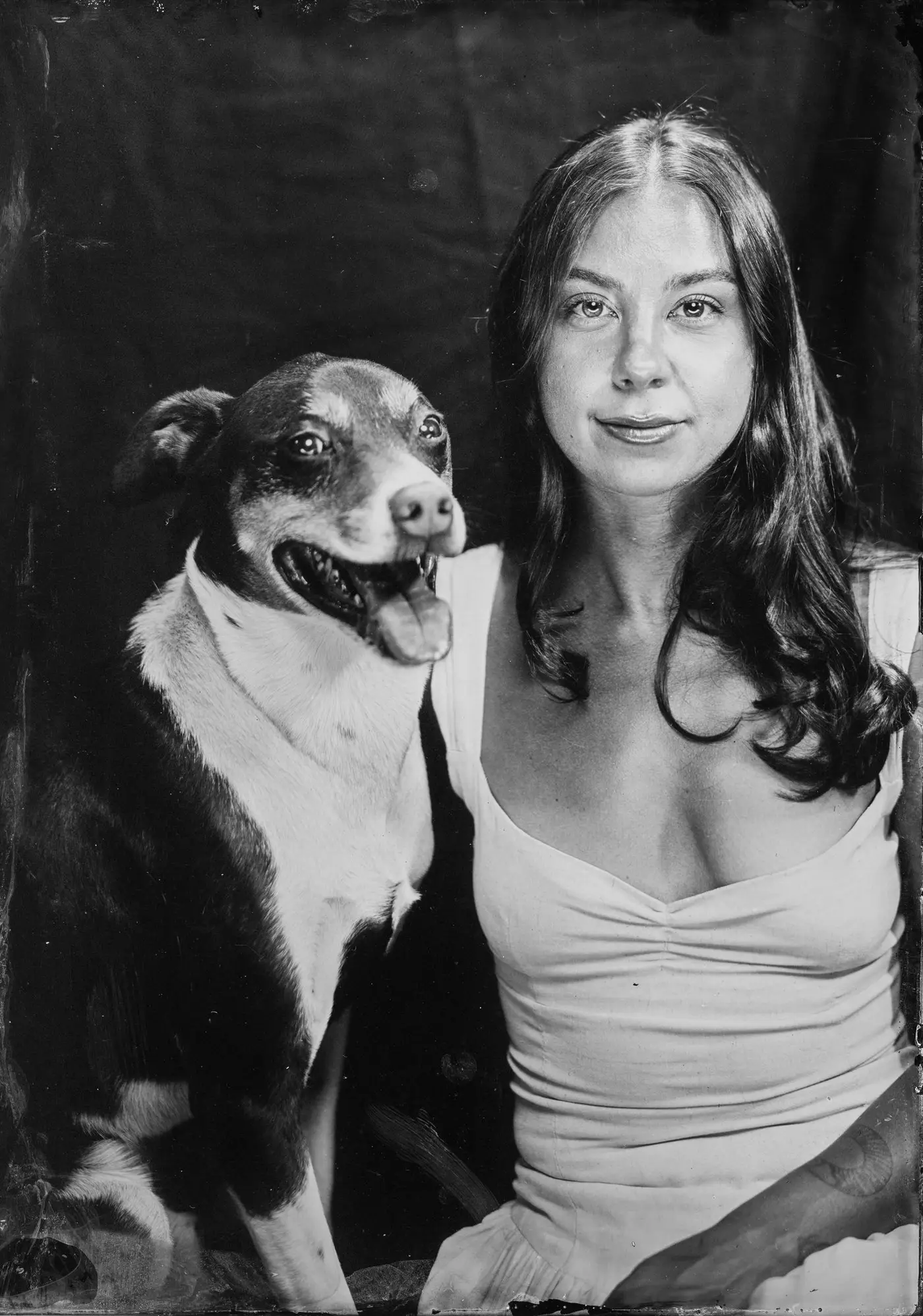Wet plate collodion tintype portrait made in Los Angeles, plate 16