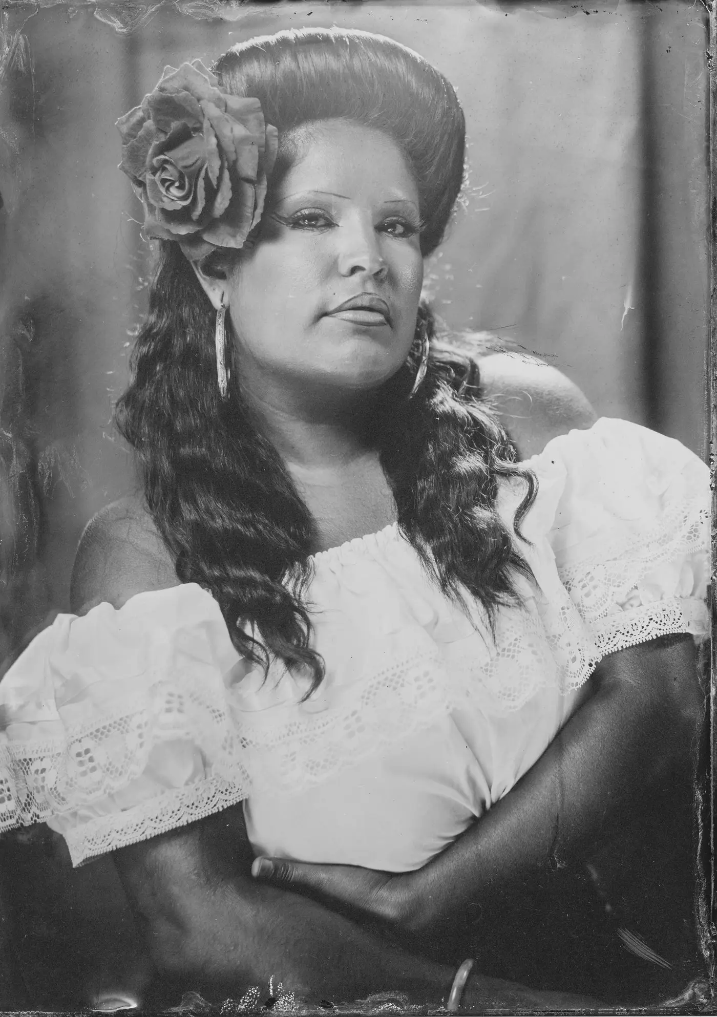 Wet plate collodion tintype portrait made in Los Angeles, plate 04