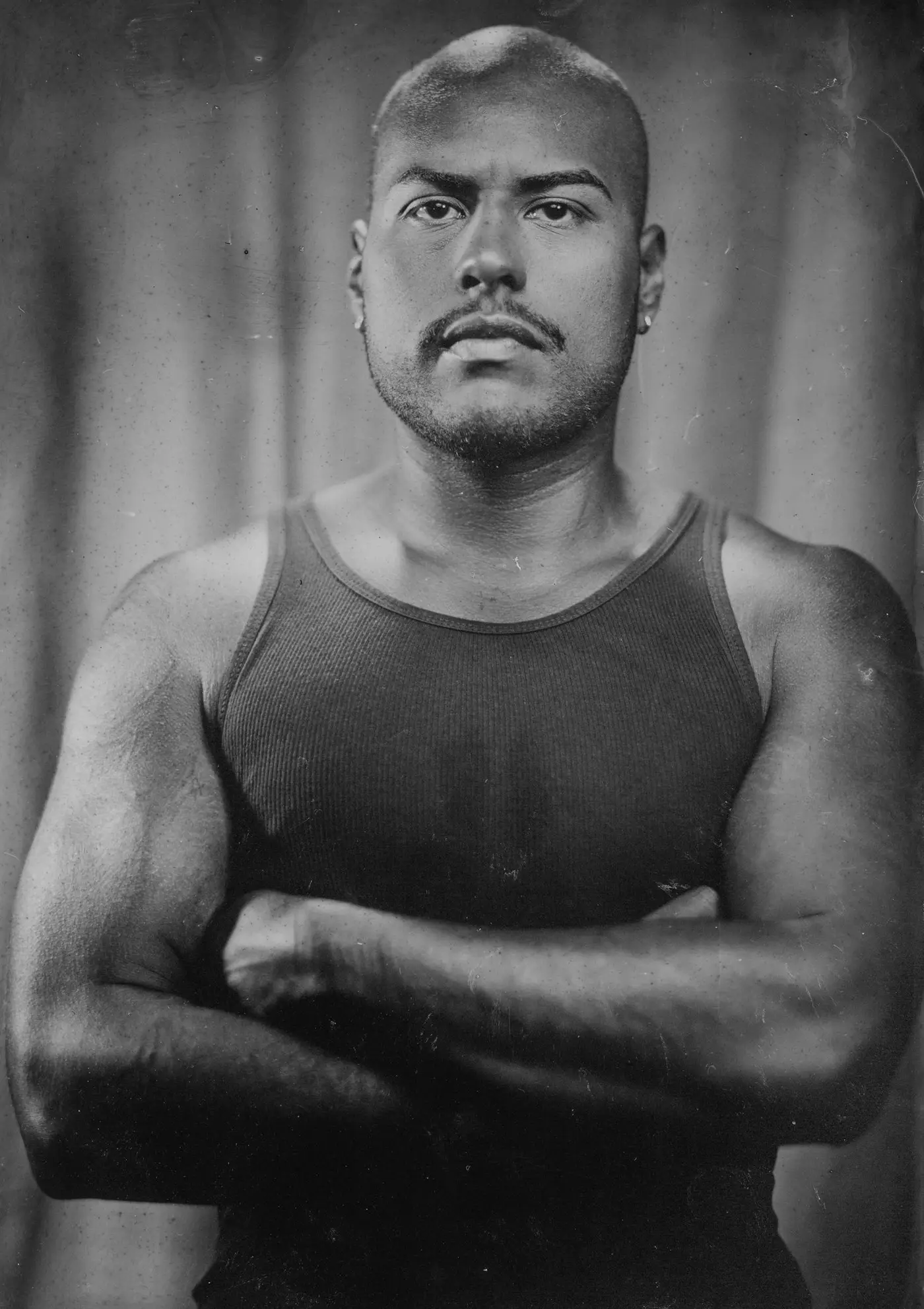 Wet plate collodion tintype portrait made in Los Angeles, plate 05