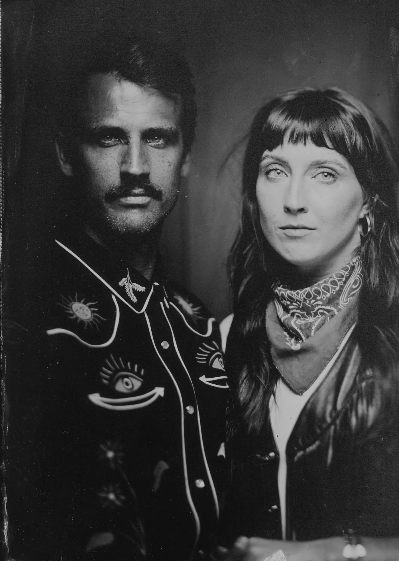 Wet plate collodion tintype portrait made in Los Angeles, plate 07
